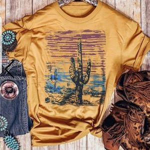 🌻Mustard Cactus Graphic Tee